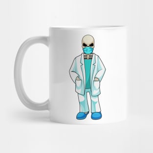 Skeleton as Doctor with Face mask Mug